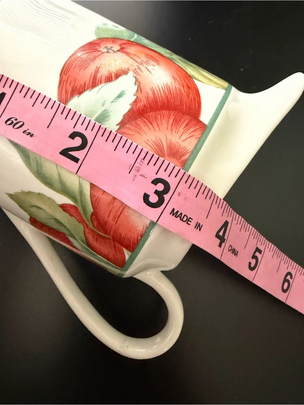 Avon Julia Pople Country Fruit Collection Apple Decorated Ceramic Creamer